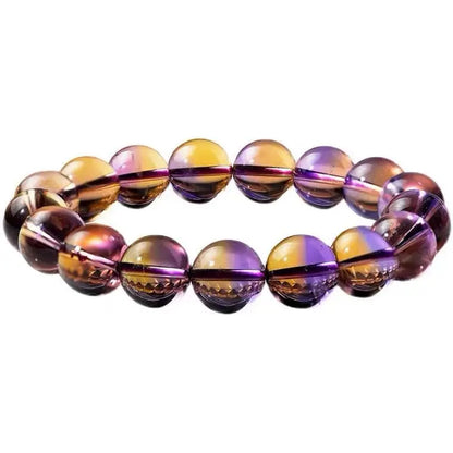 Natural Grade-A Ametrine Bracelet – Two-Tone Citrine Crystal Jewelry for Women | Perfect Gift