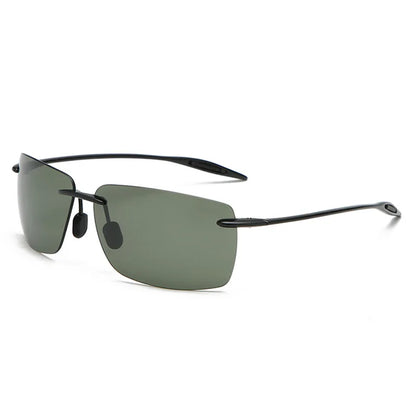 Ultra-Light Frameless TR90 Polarized Sunglasses for Men - UV400 Protection, Outdoor Driving & Fishing Mortimer