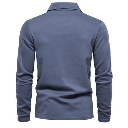 Men's Cotton V-Neck Long Sleeve T-Shirt - Casual and Comfortable Tops for Everyday Wear Owen