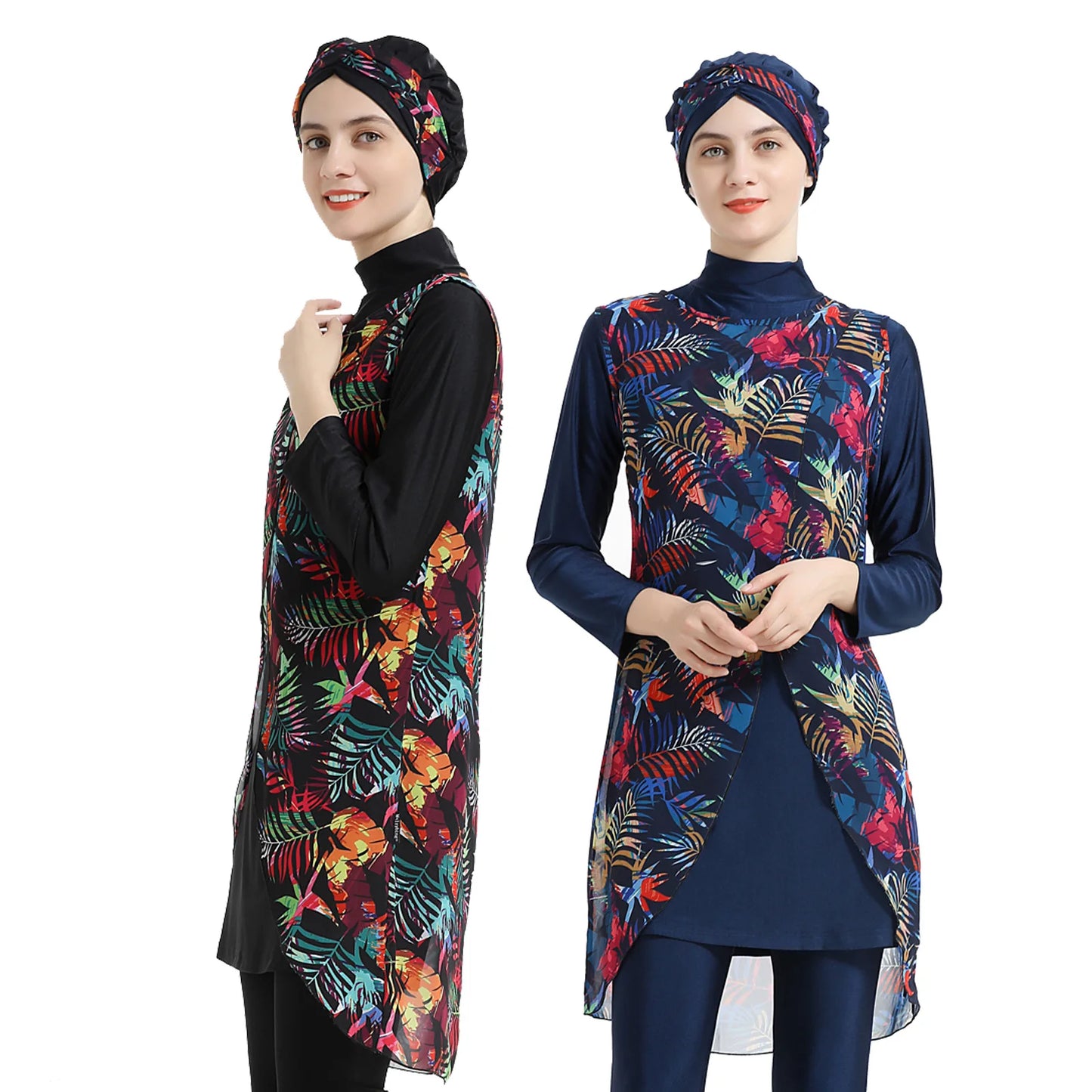 Modest Islamic Swimwear | Full-Sleeve 4-Piece Burkini with Hijab Rabia