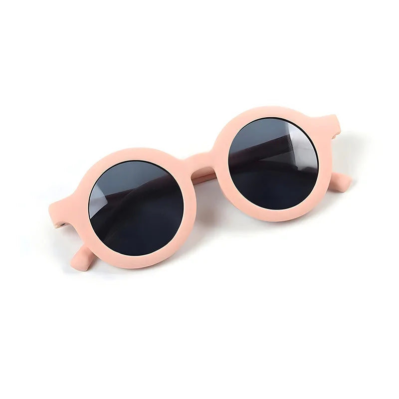 Cute Round Polarized Kids Sunglasses - Flexible TPEE Frame | CAT3 UV Protection for Girls & Boys Toby