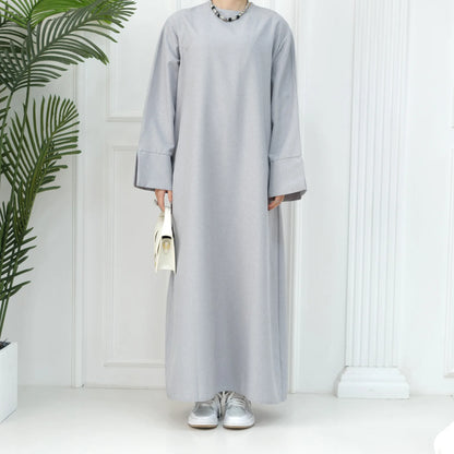 Modest Linen Abaya – Simple Closed Muslim Dress for Women | Islamic Clothing, Traditional Tunisian Style Fatima