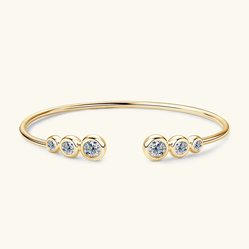 Simple & Stylish 925 Sterling Silver Moissanite Bracelet – Everyday Fashion Jewelry for Women, Perfect Holiday Gift Margaux