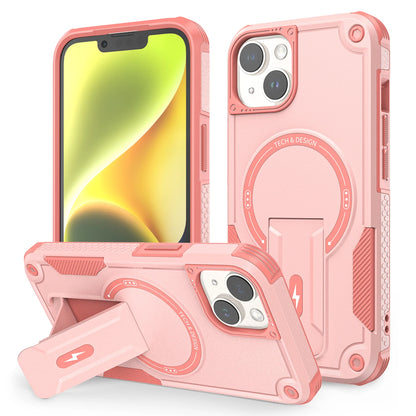 Magnetic Phone Holder Case for Apple iPhone 16/15/14/13/12 Plus/Pro/Max – Shockproof Cover with Charger Support