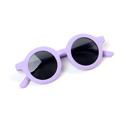 Cute Round Polarized Kids Sunglasses - Flexible TPEE Frame | CAT3 UV Protection for Girls & Boys Toby