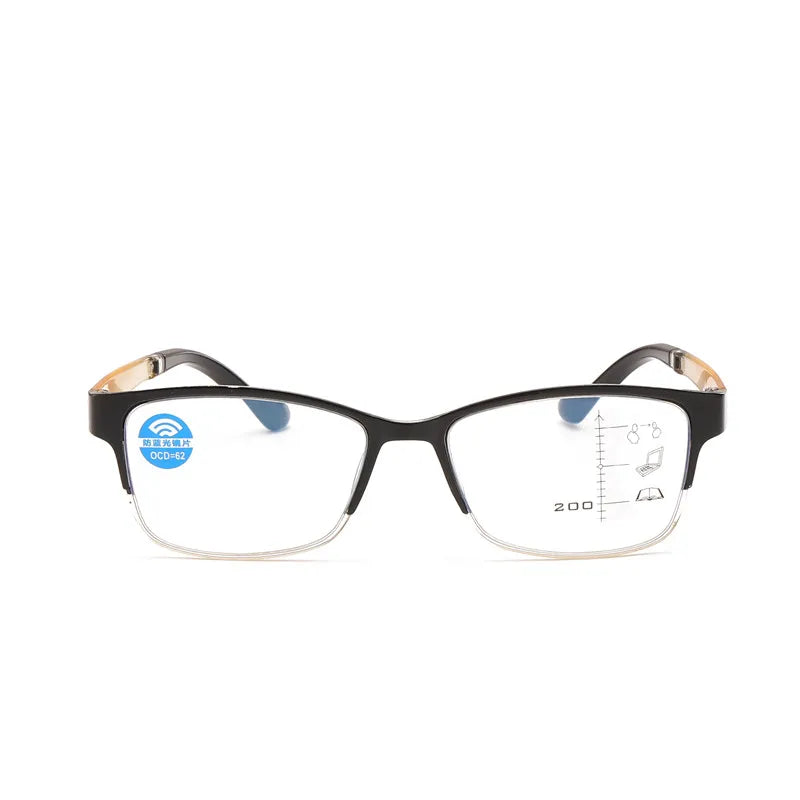 Progressive Multifocal Reading Glasses with Blue Light Protection – Full Frame Design for Near and Far Vision Estelle
