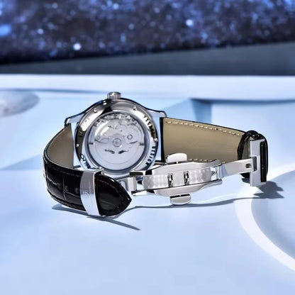 PAGANI DESIGN PD‑YS015 Men’s Automatic Watch – 41mm Fashion Mechanical Wristwatch, Japan NH39 Movement, 10Bar Waterproof, Leather Strap