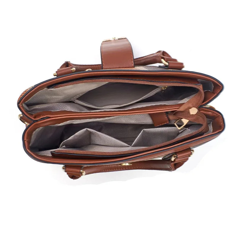 Leather Tote Bag for Women – Classic Fashion Shoulder Handbag, Customizable Ladies' Purse