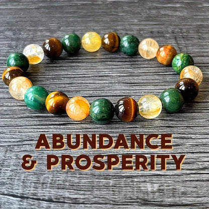 8mm Natural Stone Handmade Elastic Bracelet | Yoga Beaded Jewelry for Women | Love, Wealth, Prosperity & Success Bracelet Samara