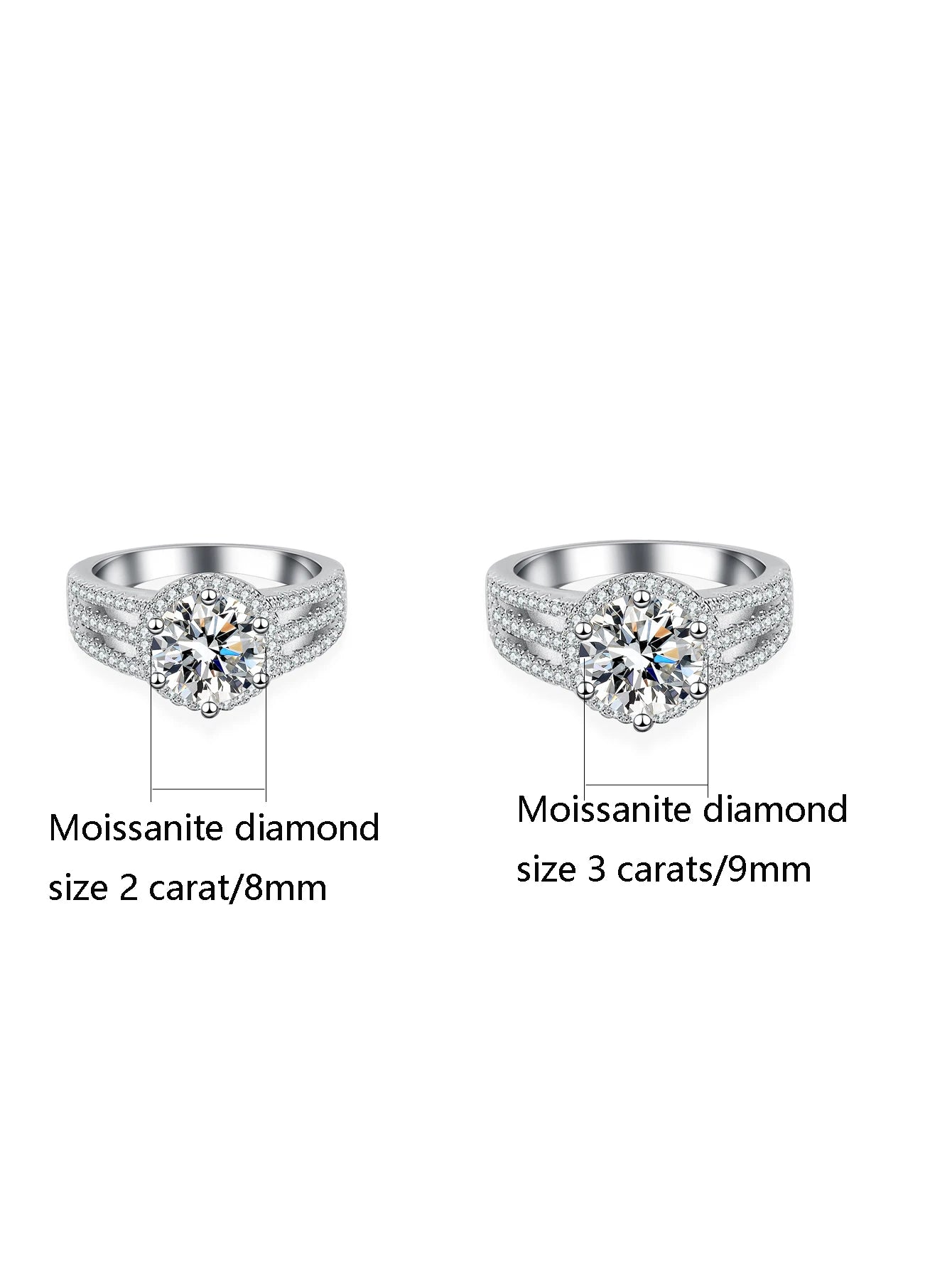 Moissanite Ring in 925 Sterling Silver – Elegant Niche Design for Girlfriend, Engagements, Weddings & Birthday Gifts Chelsea