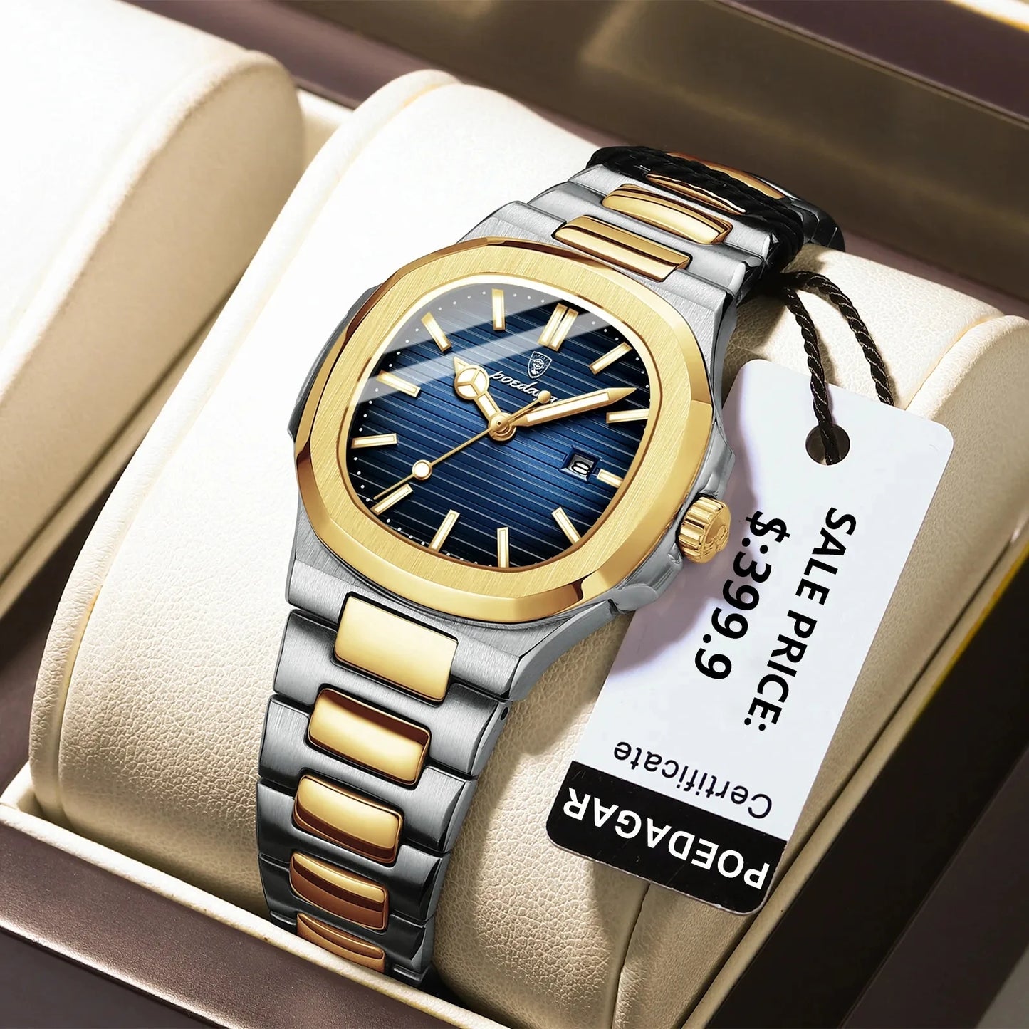 POEDAGAR 789 Ladies Luxury Watch – High-Quality Square Stainless Steel Waterproof Quartz Women's Fashion Business Watch Charlize
