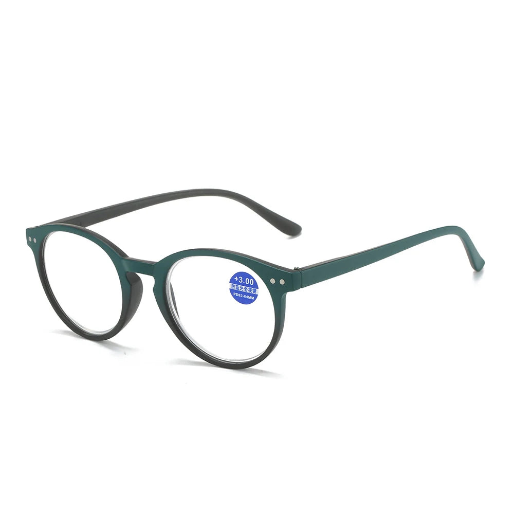 Round Frame Blue Light Blocking Reading Glasses | Unisex Presbyopia Eyeglasses for Men & Women Quinn