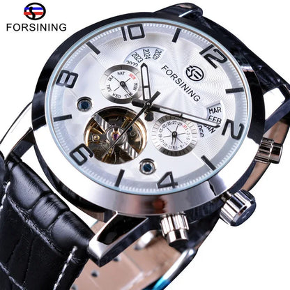 Forsining Luxury Tourbillon Automatic Watch for Men – Multifunction Mechanical Wristwatch with Fashion Dial | Classic Design | Reloj Hombre | Montre Homme Wangyu