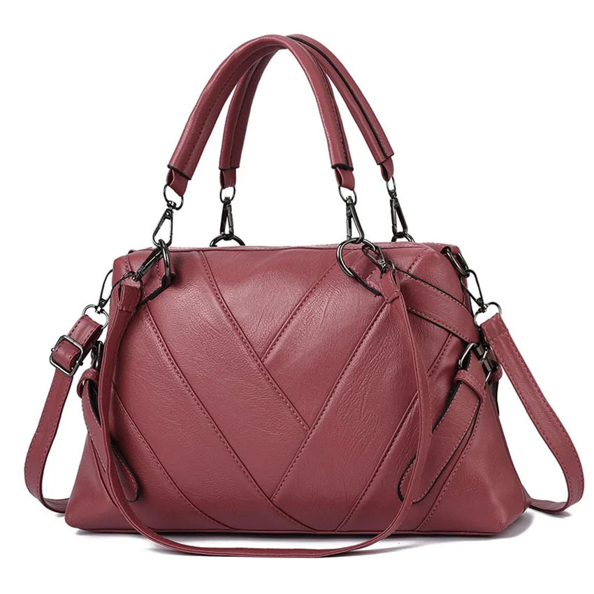 Soft Leather Handbag for Women – Large-Capacity Ladies' Shoulder Bag for Everyday Use Leila