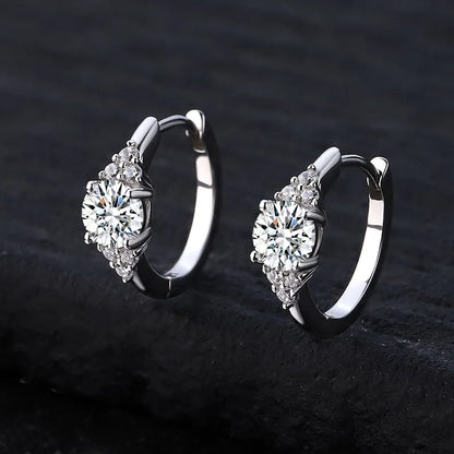 S925 Silver 1-Carat Moissanite Earrings – Elegant and Stylish for Women Belle