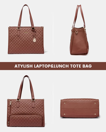 Women’s Laptop Handbag & Insulated Cooler Lunch Bag, Waterproof for Work, School, or Travel|
 2pcs Ladies Shoulder Bags Set