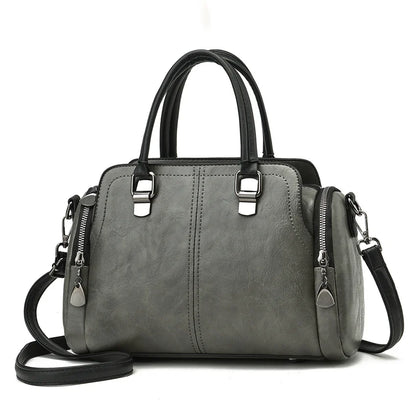 Leather Handbags for Women and Girls – Stylish Ladies' Tote and Shoulder Bags with Side Pocket Design