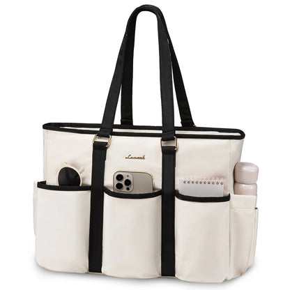 LOVEVOOK Work Tote Laptop Bag - Multi-Pocket Utility Bag for Teachers, Nurses, Travel & Daily Use Vina
