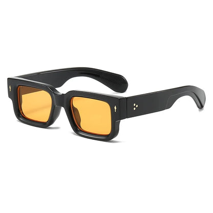 Rectangle Rivet Non Prescription Chunky Rectangle Blue Light Glasses Black Square Thick Frame Rectangle Women Men