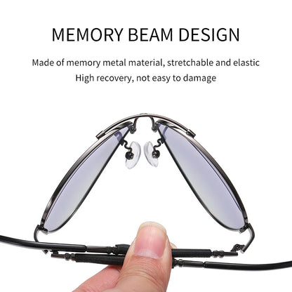 Luxury Pilot Polarized Night Vision Glasses – Memory Metal Photochromic Sunglasses for Men & Women | Driving Eyewear Edison