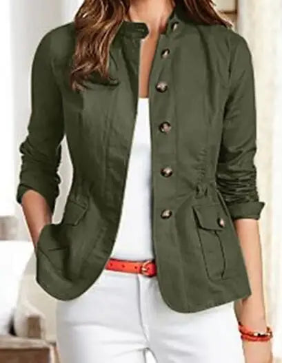 Vintage Women's Autumn Slim Fit Long Sleeve Coats - Stylish Work Jacket Clarisse