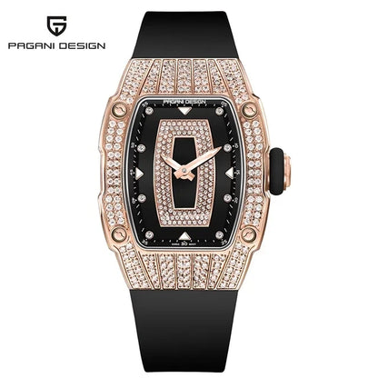 PAGANI DESIGN PD-YS013 – 2023 Luxury Women's Quartz Watch with Diamond Accents, Elegant Fashion Ladies Wristwatch for Gifting
