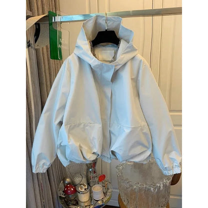 Women's Retro Hooded Jacket – Loose Fit Casual Fashion Coat Sansa