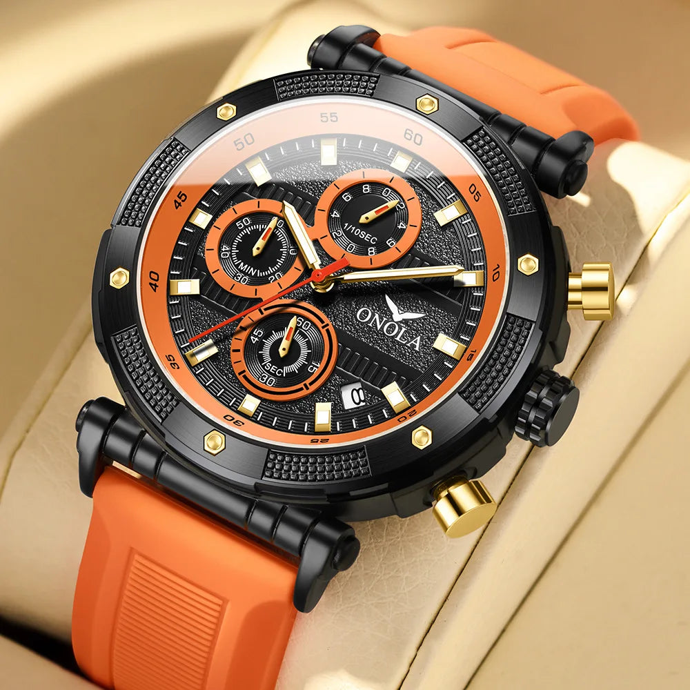 ONOLA 6859 Men’s Quartz Watch – Fashionable, Luminous Hands, Date Calendar, Waterproof