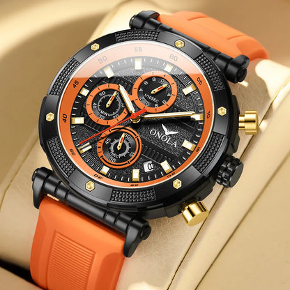 ONOLA 6859 Men’s Quartz Watch – Fashionable, Luminous Hands, Date Calendar, Waterproof