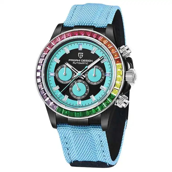 Brand New Pagani Design 1732 – Men's Luxury Automatic Mechanical Watch with Diamond Bezel, Waterproof Dive Watc
