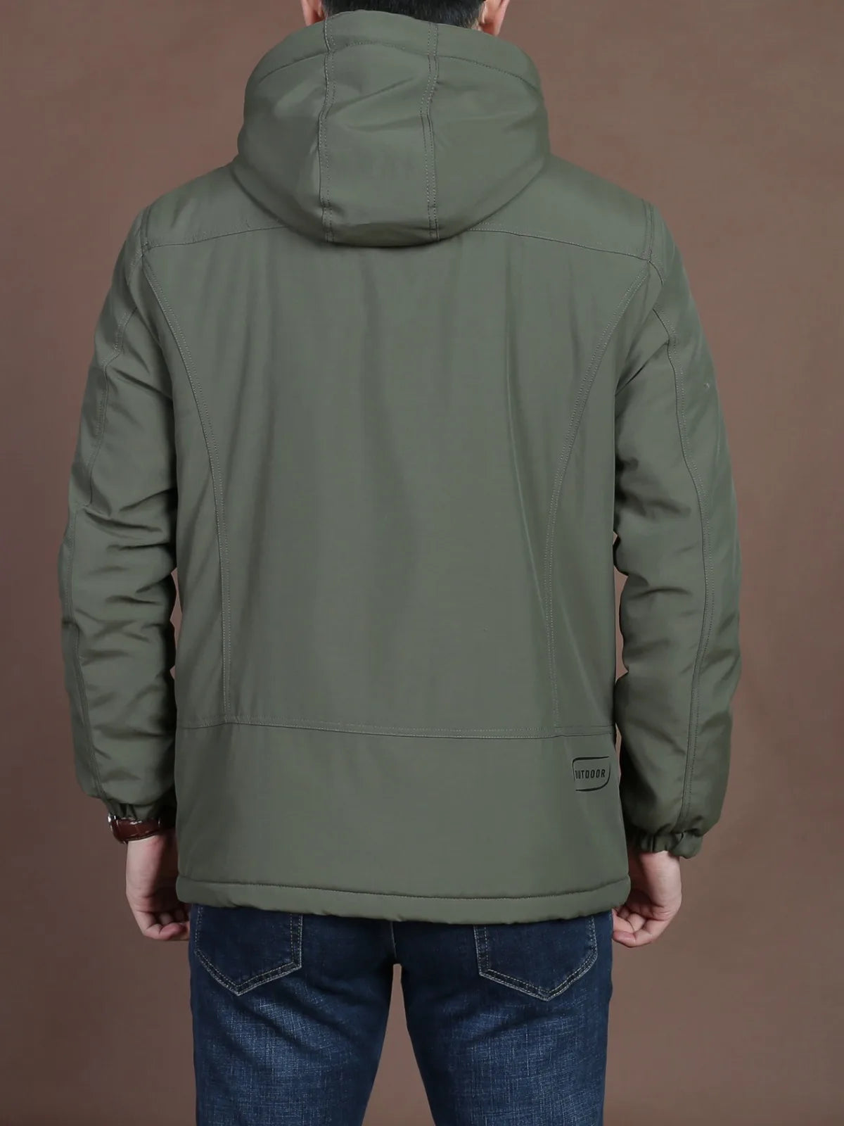 Men's Cotton-Padded Winter Jacket - Fleece-Lined Hardshell Multi-Pocket Warm Coat Grover