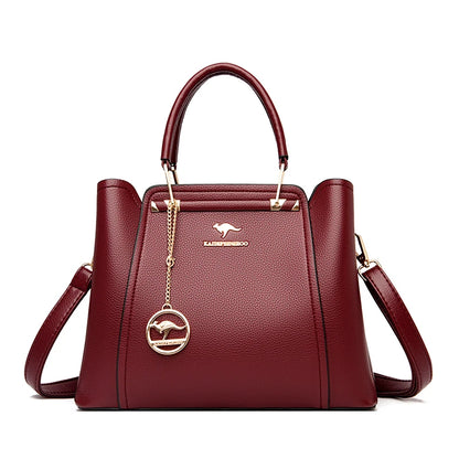 Luxury Leather Handbags for Women - Designer 3-Layer Shoulder & Crossbody Bags, Large Capacity Customized Tote