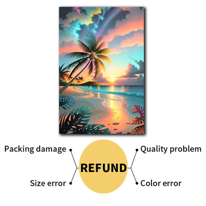 Printed Canvas Painting - Seascape Artwork (60x80cm) | HD Print for Indoor Wall Decoration