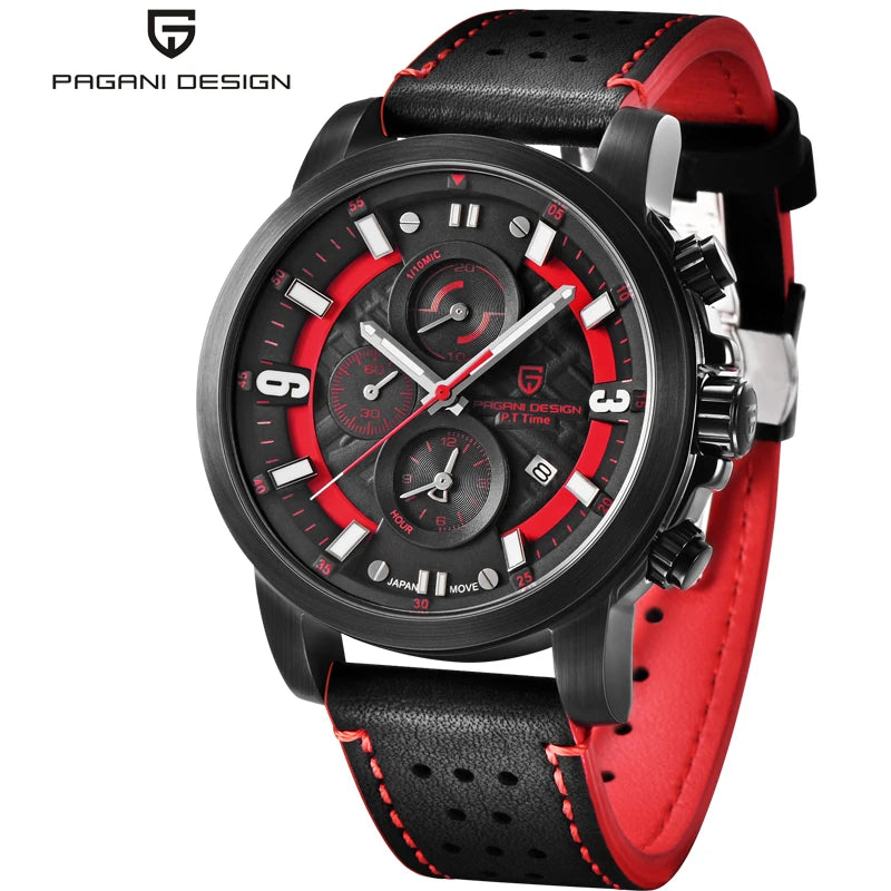 PAGANI DESIGN 2771 Men's Outdoor Sports Quartz Watch - Chronograph, Durable and Stylish