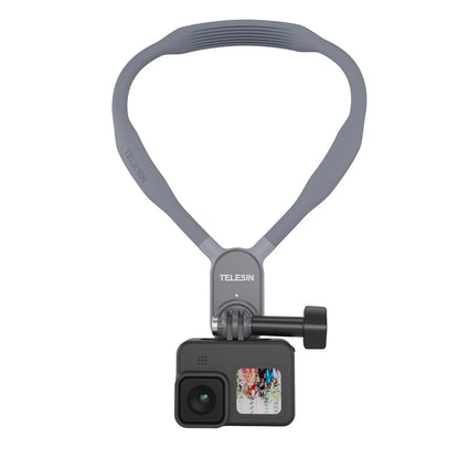 Telesin Upgraded Magnetic Silicone Neck Holder | Hands-Free Bracket for GoPro 13, Insta360, DJI Action Cameras