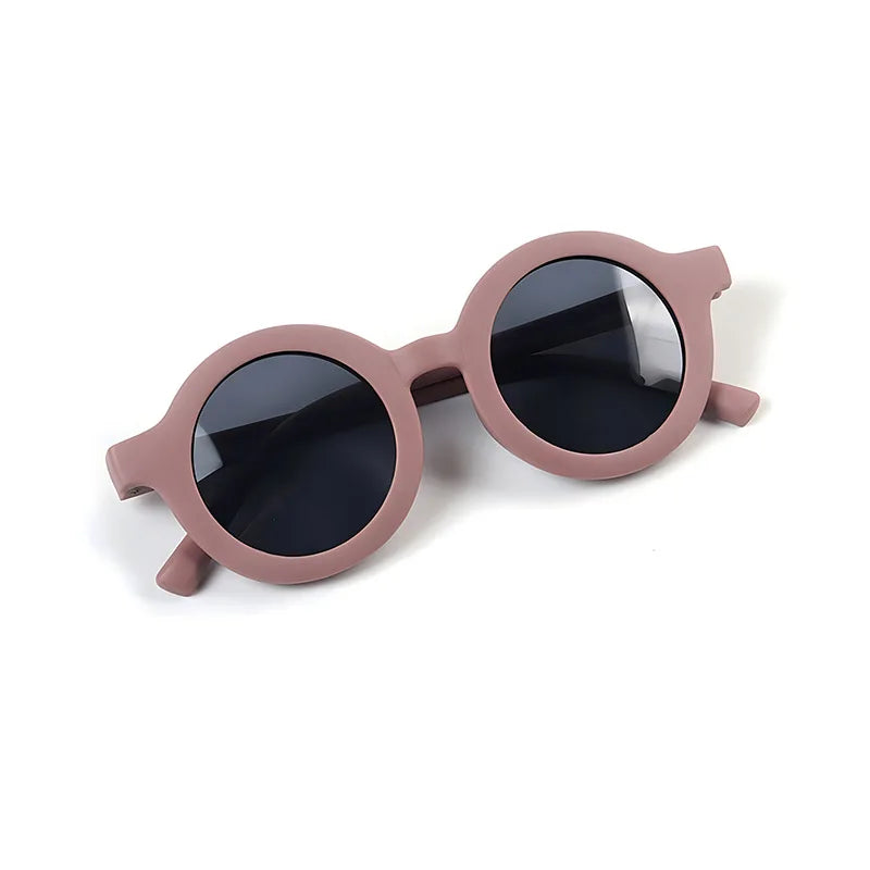Cute Round Polarized Kids Sunglasses - Flexible TPEE Frame | CAT3 UV Protection for Girls & Boys Toby