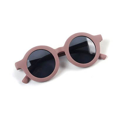 Cute Round Polarized Kids Sunglasses - Flexible TPEE Frame | CAT3 UV Protection for Girls & Boys Toby