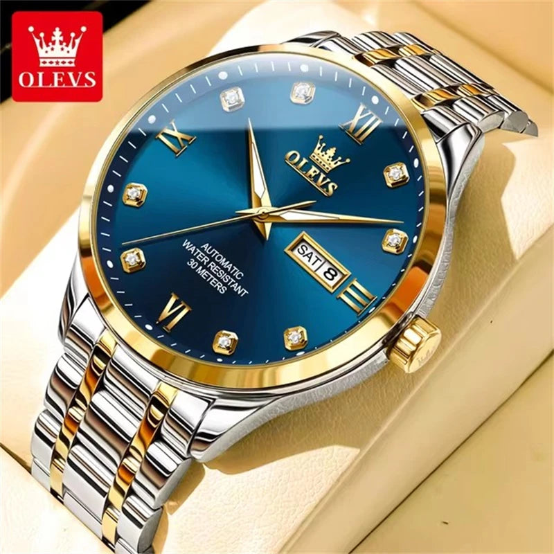 OLEVS 9946 Men's Automatic Watch – Luxury Mechanical Wristwatch with Date Display, Top Brand Business Design