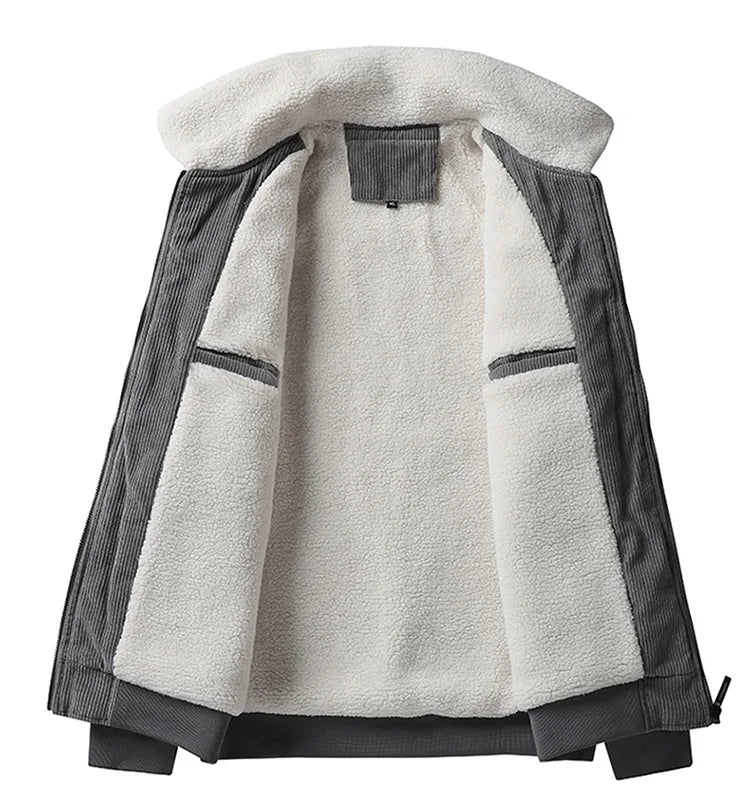 Retro Men’s Motorcycle Jacket – Custom Logo, Thick Warm Outerwear for Autumn & Winter Charles