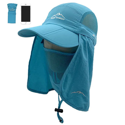 Foldable Waterproof UV Protection Visor Hat – Quick-Dry Baseball Cap with 360° Sun Shield for Men & Women, Fishing & Hiking Ross