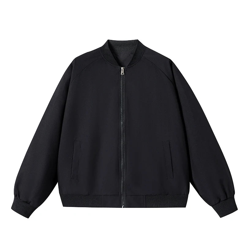Lightweight Red Varsity Jacket with Custom Logo | Fashionable Spring Baseball Collar Windbreaker for Men and Women Gale