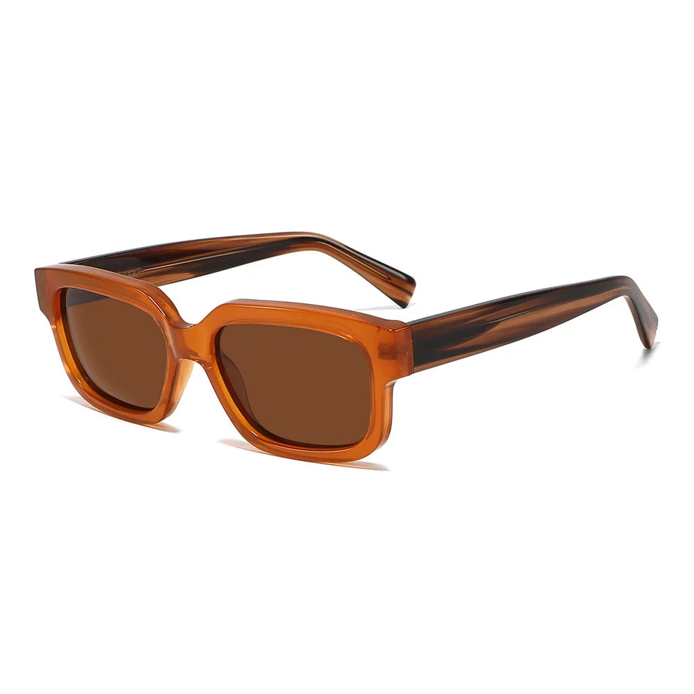Classic Square Polarized Sunglasses for Women – TR Frame Fashion Acetate Sunscreen Shades Shallah