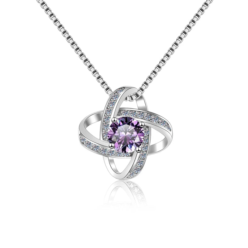 Fine Glamorous Jewelry: 1CT Round Cut VVS1 Blue Moissanite Pendant Necklace in S925 Sterling Silver – Perfect Women’s Gift