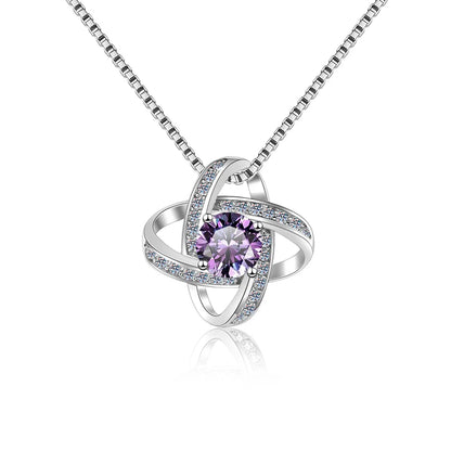 Fine Glamorous Jewelry: 1CT Round Cut VVS1 Blue Moissanite Pendant Necklace in S925 Sterling Silver – Perfect Women’s Gift