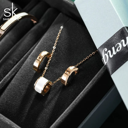 SHENGKE Women’s Luxury Watch Gift Set – 4‑Piece Jewelry Box with Necklace, Earrings & Bracelet Annabelle
