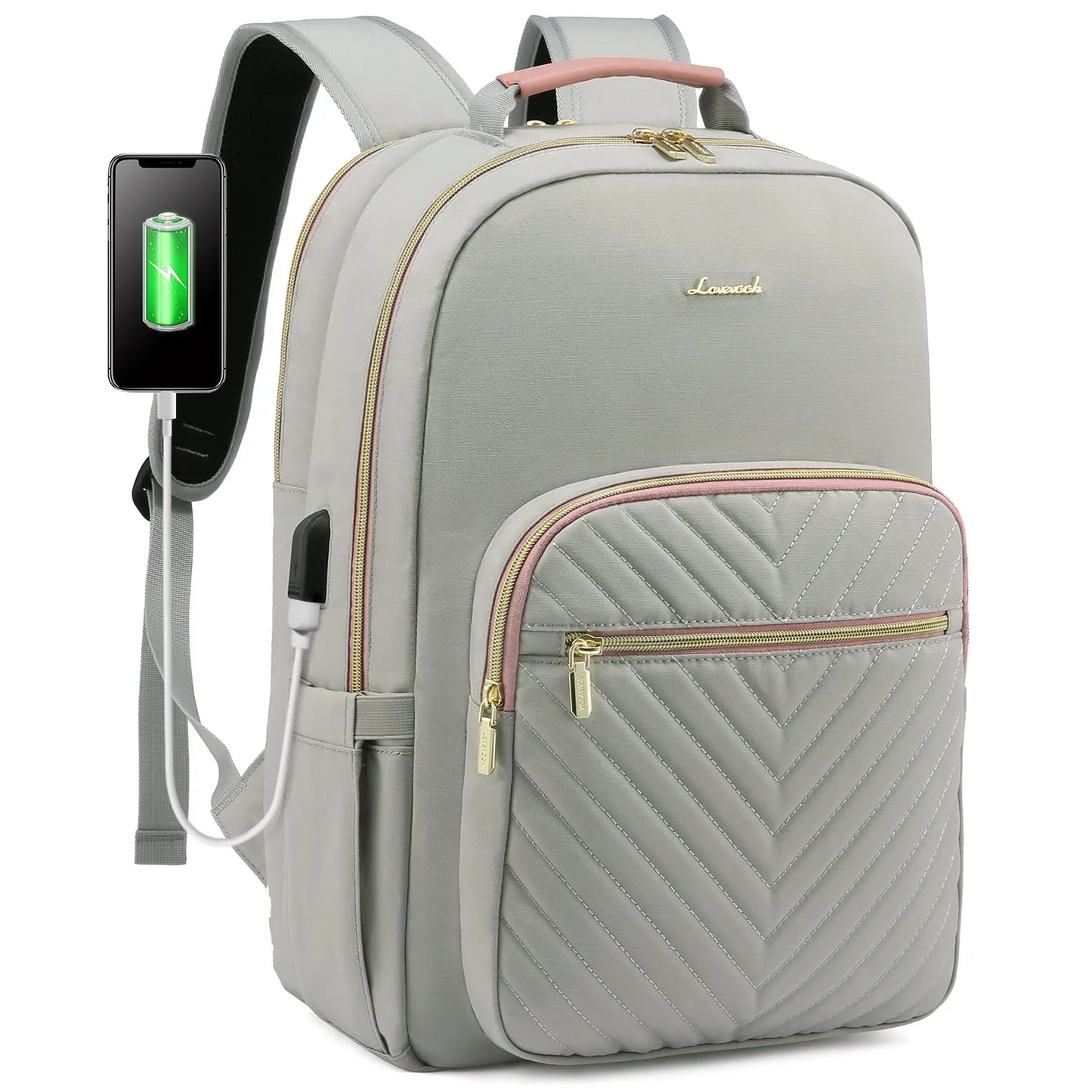 Waterproof Nylon Laptop Backpack for Women & Girls - 15.6 & 17-Inch College, School, Travel, and Business Bag