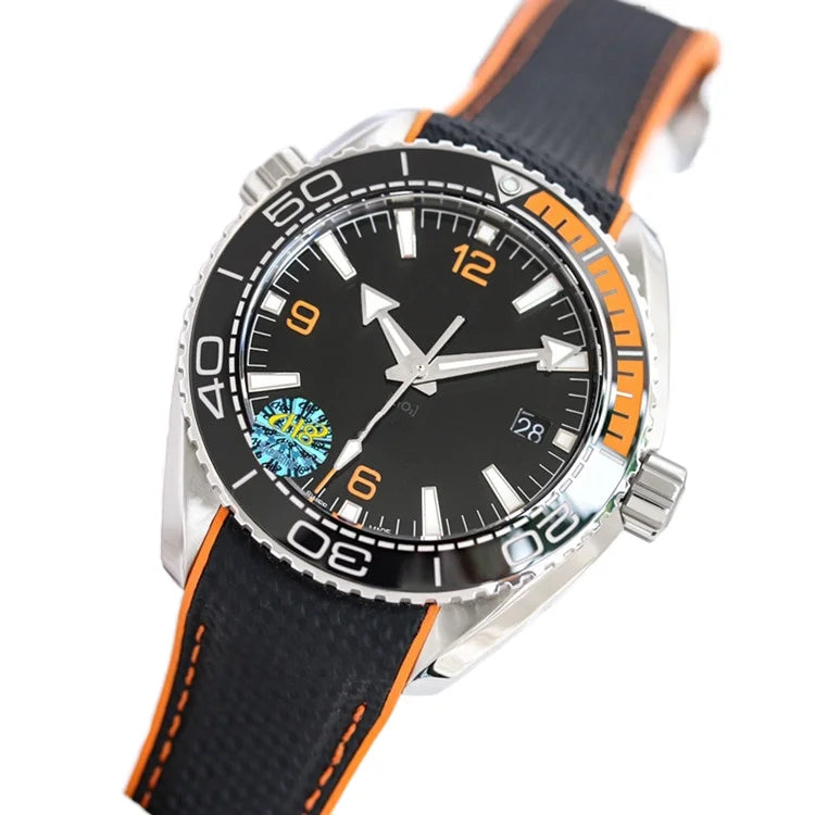 Luxury Men’s Automatic Mechanical Watch – Waterproof, Self‑Winding, Rubber Strap, Oval Case Design Dominic