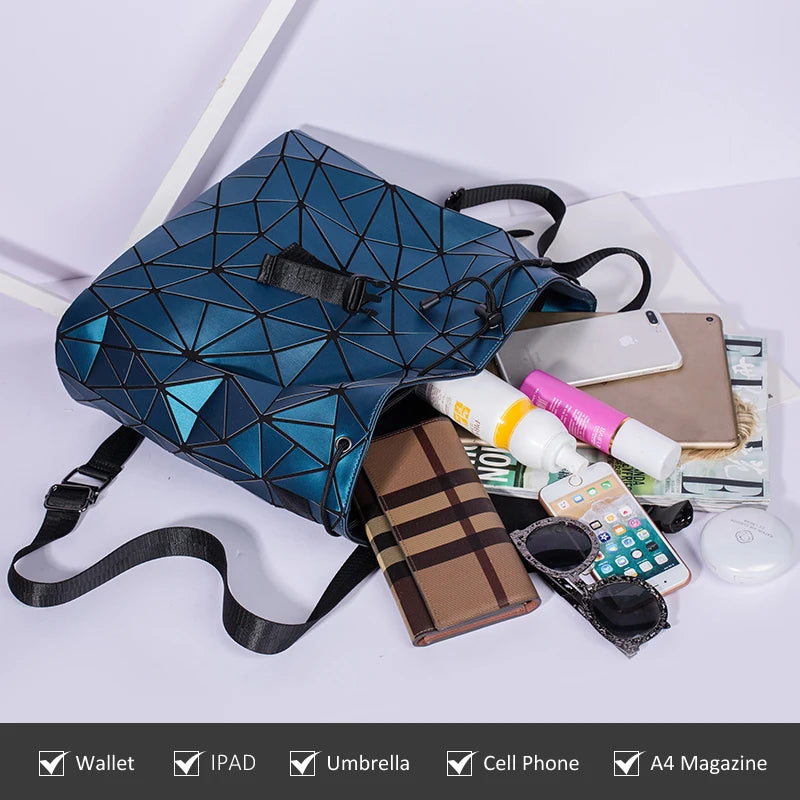 Women Backpack School Bag Teenage Girls Geometric Backpack Travel Camping Waterproof School Backpack Andrea
