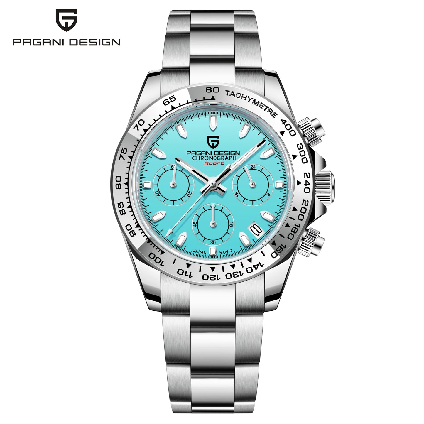 PAGANI Design 1727 – Women's Multifunction Quartz Chronograph Watch, 316L Stainless Steel, 100M Waterproof