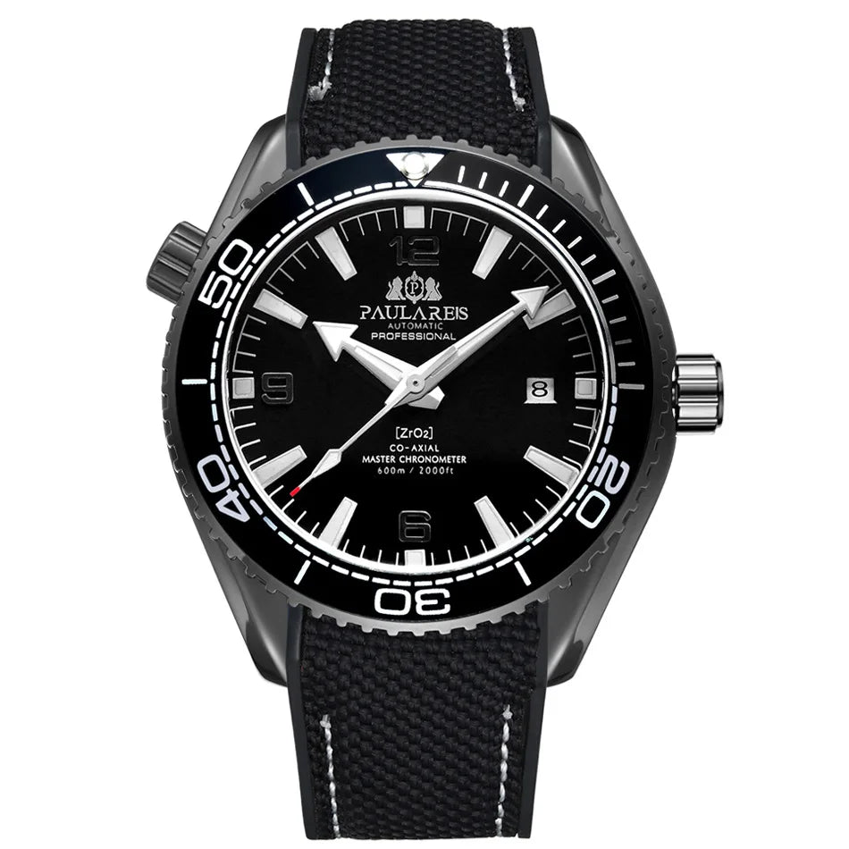 PAULAREIS Luxury Men’s Automatic Watch – Waterproof Sports Mechanical Wristwatch with Luminous Dial and Date Display Yousif